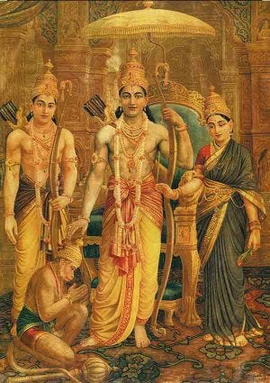 Kodanda Rama, by Raja Ravi Varma inspired Vapa